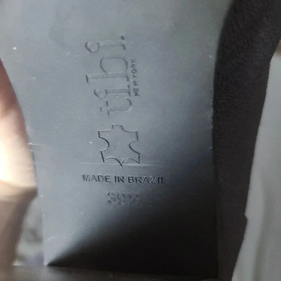 Tibi | Navy Blue & Black Piper Block Heeled Booties Sz 39.5 - Picture 10 of 12